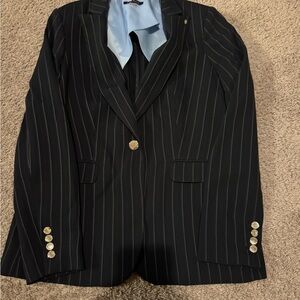 Tommy Hilfiger White and Blue Blazer Classic Formal Wear